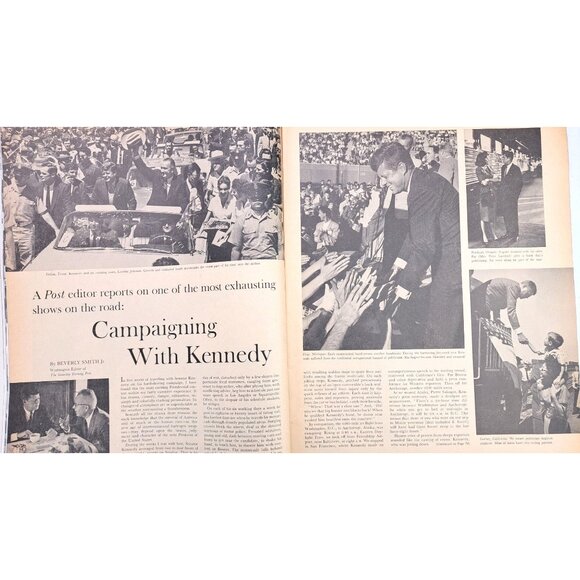 Vintage Saturday Evening Post October 29 1960 JFK John F Kennedy Norman Rockwell - Picture 11 of 15